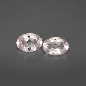 캐럿 천연 라이트 핑크 모가나이트 보석, 타원형 컷, 7×5.1 mm, VVS-VS
