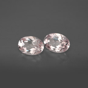 캐럿 천연 라이트 핑크 모가나이트 보석, 타원형 컷, 7×5.1 mm, VVS-VS