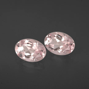 캐럿 천연 라이트 핑크 모가나이트 보석, 타원형 컷, 7.1×5 mm, VVS-VS