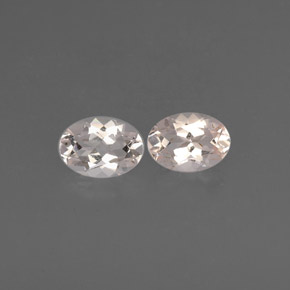 캐럿 천연 라이트 핑크 모가나이트 보석, 타원형 컷, 6.9×5 mm, VVS-VS