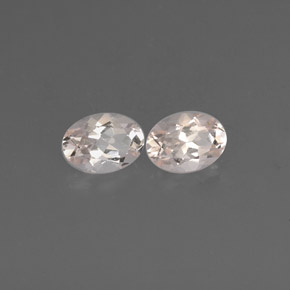 캐럿 천연 라이트 핑크 모가나이트 보석, 타원형 컷, 6.9×5 mm, VVS-VS