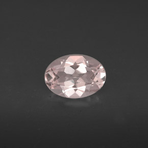 0.66캐럿 천연 라이트 핑크 모가나이트, 타원형 컷, 7.1×4.9 mm, VVS