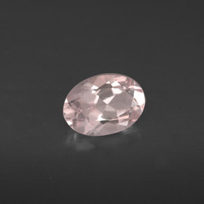 0.66캐럿 천연 라이트 핑크 모가나이트, 타원형 컷, 7.1×4.9 mm, VVS