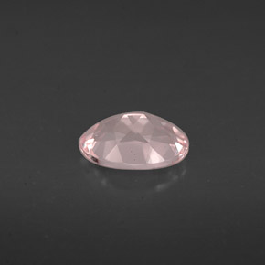 0.66캐럿 천연 라이트 핑크 모가나이트, 타원형 컷, 7.1×4.9 mm, VVS