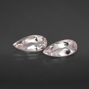 캐럿 천연 라이트 핑크 모가나이트 보석, 배 모양, 9.1×4.3 mm, VVS