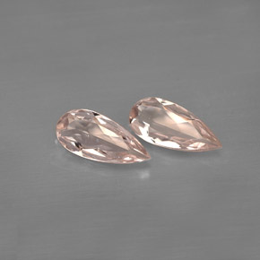 캐럿 천연 라이트 핑크 모가나이트 보석, 배 모양, 9.3×4.3 mm, VVS