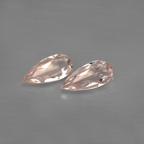 캐럿 천연 라이트 핑크 모가나이트 보석, 배 모양, 9.3×4.3 mm, VVS
