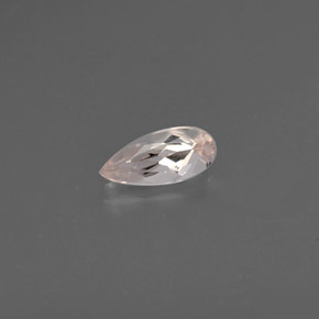 0.76캐럿 천연 라이트 핑크 모가나이트, 배 모양, 9.2×4.2 mm, VVS
