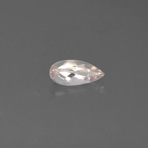0.76캐럿 천연 라이트 핑크 모가나이트, 배 모양, 9.2×4.2 mm, VVS