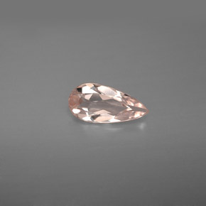 0.59캐럿 천연 라이트 핑크 모가나이트, 배 모양, 9×4.4 mm, VVS
