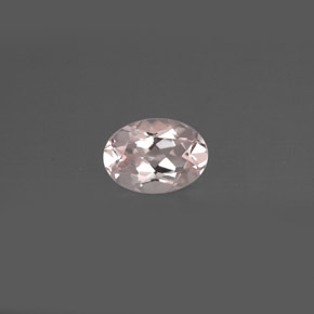 0.76캐럿 천연 라이트 핑크 모가나이트, 타원형 컷, 7×5 mm, VVS