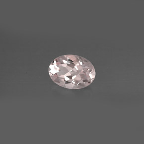 0.76캐럿 천연 라이트 핑크 모가나이트, 타원형 컷, 7×5 mm, VVS