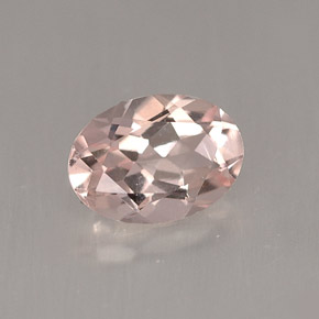 0.71캐럿 천연 라이트 핑크 모가나이트, 타원형 컷, 7.1×5 mm, VVS-VS