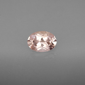 0.76캐럿 천연 라이트 핑크 모가나이트, 타원형 컷, 7.1×5 mm, VVS-VS