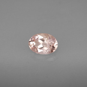 0.76캐럿 천연 라이트 핑크 모가나이트, 타원형 컷, 7.1×5 mm, VVS-VS