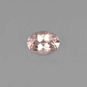 0.73캐럿 천연 라이트 핑크 모가나이트, 타원형 컷, 7×5 mm, VVS-VS