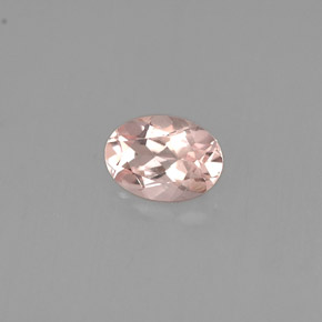 0.73캐럿 천연 라이트 핑크 모가나이트, 타원형 컷, 7×5 mm, VVS-VS