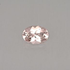 0.73캐럿 천연 라이트 핑크 모가나이트, 타원형 컷, 7.1×5.1 mm, VVS-VS