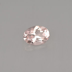 0.73캐럿 천연 라이트 핑크 모가나이트, 타원형 컷, 7.1×5.1 mm, VVS-VS
