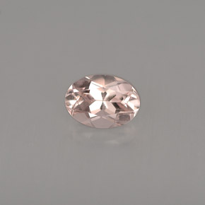 0.76캐럿 천연 라이트 핑크 모가나이트, 타원형 컷, 6.9×5 mm, VVS-VS