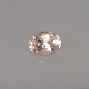 0.76캐럿 천연 라이트 핑크 모가나이트, 타원형 컷, 6.9×5 mm, VVS-VS