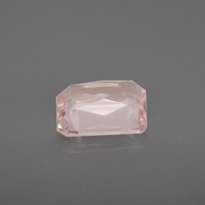 2.18캐럿 천연 라이트 핑크 모가나이트, 에메랄드 컷, 9.3×7.2 mm, VVS-VS