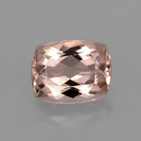 3.78캐럿 천연 살몬 모가나이트, 쿠션 컷, 10.2×8.2 mm, VS