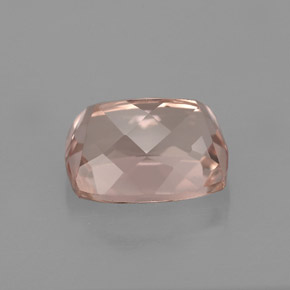 3.78캐럿 천연 살몬 모가나이트, 쿠션 컷, 10.2×8.2 mm, VS