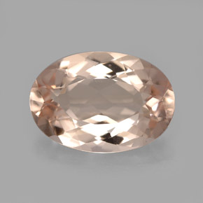 4.16캐럿 천연 라이트 핑크 모가나이트, 타원형 컷, 13×9.1 mm, VVS