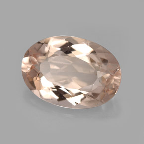 4.16캐럿 천연 라이트 핑크 모가나이트, 타원형 컷, 13×9.1 mm, VVS