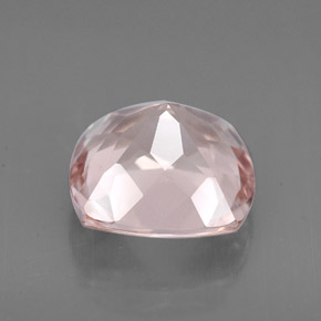 4.26캐럿 천연 라이트 핑크 모가나이트, 쿠션 컷, 10.2×10.2 mm, VVS