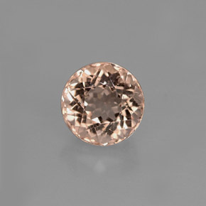 1.20캐럿 천연 살몬 모가나이트, 라운드 컷, 6.47 mm, VS