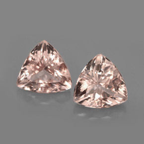 캐럿 천연 살몬 모가나이트 보석, 트릴리언, 10.7×10.2 mm, VVS-VS