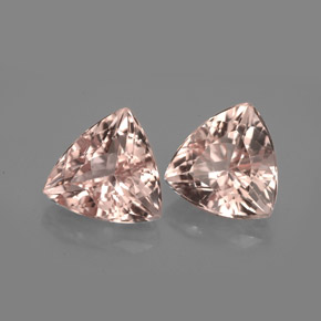 캐럿 천연 살몬 모가나이트 보석, 트릴리언, 10.7×10.2 mm, VVS-VS