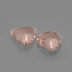 캐럿 천연 살몬 모가나이트 보석, 트릴리언, 10.7×10.2 mm, VVS-VS