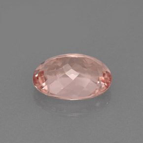 1.58캐럿 천연 라이트 핑크 모가나이트, 타원형 컷, 8.9×6.6 mm, VVS