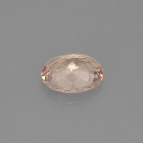 1.24캐럿 천연 라이트 핑크 모가나이트, 타원형 컷, 8×6.5 mm, VVS