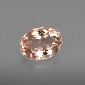 1.67캐럿 천연 라이트 핑크 모가나이트, 타원형 컷, 8.8×6.5 mm, VVS-VS