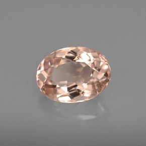 1.67캐럿 천연 라이트 핑크 모가나이트, 타원형 컷, 8.8×6.5 mm, VVS-VS