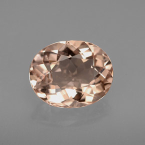 2.29캐럿 천연 살몬 모가나이트, 타원형 컷, 9.7×7.8 mm, VVS-VS