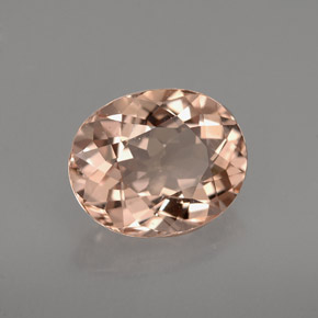 2.29캐럿 천연 살몬 모가나이트, 타원형 컷, 9.7×7.8 mm, VVS-VS