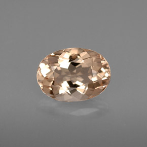 1.40캐럿 천연 라이트 핑크 모가나이트, 타원형 컷, 8.6×6.3 mm, VVS