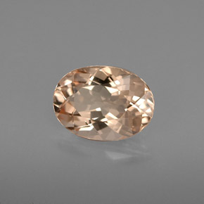1.40캐럿 천연 라이트 핑크 모가나이트, 타원형 컷, 8.6×6.3 mm, VVS