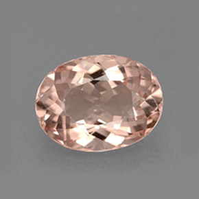 1.94캐럿 천연 라이트 핑크 모가나이트, 타원형 컷, 9.6×7.2 mm, VVS