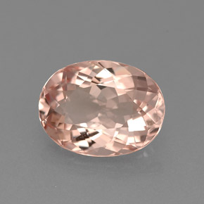 1.94캐럿 천연 라이트 핑크 모가나이트, 타원형 컷, 9.6×7.2 mm, VVS