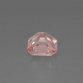 1.28캐럿 천연 살몬 모가나이트, 에메랄드 컷, 6.7×6.7 mm, VVS-VS