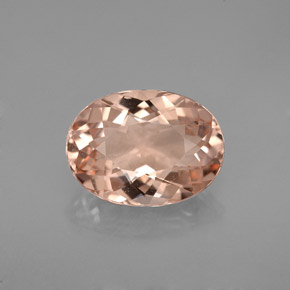 2.19캐럿 천연 살몬 모가나이트, 타원형 컷, 10.2×7.6 mm, VVS-VS