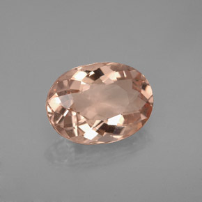 2.19캐럿 천연 살몬 모가나이트, 타원형 컷, 10.2×7.6 mm, VVS-VS