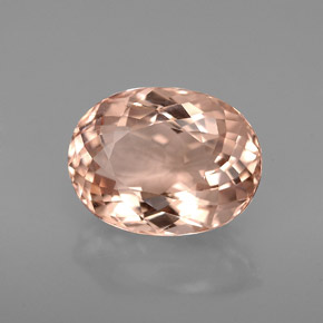 3.28캐럿 천연 살몬 모가나이트, 타원형 컷, 10.8×8.3 mm, VVS-VS