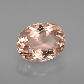 3.28캐럿 천연 살몬 모가나이트, 타원형 컷, 10.8×8.3 mm, VVS-VS